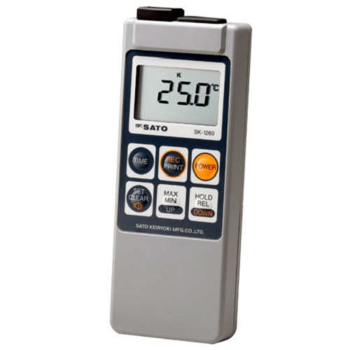 メモリ機能付防水型デジタル温度計 SK-1260本体 + SK-S102T 耐圧・水温測定用センサ セット 温度はかりや