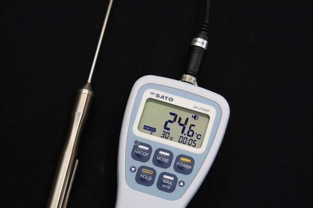 防水型食品用デジタル温度計SK-270WP指示計+S270WP-31